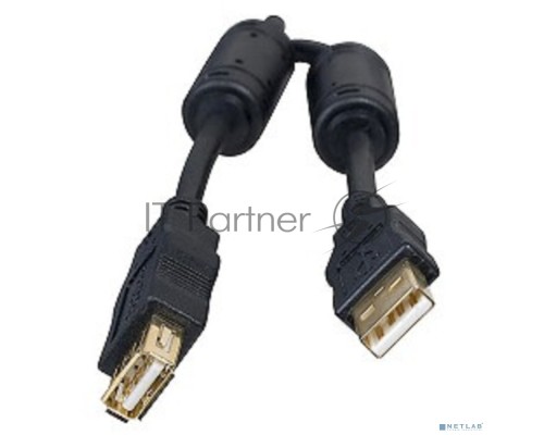 Кабель Defender PRO USB 2.0 кабель удлинительный 1.8м AM/AF , зол.конт, 2фер.фил. (87429)