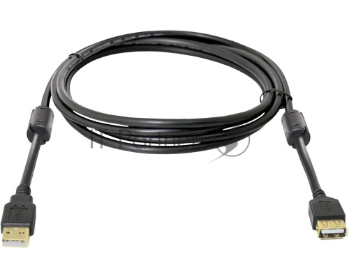 Кабель Defender PRO USB 2.0 кабель удлинительный 1.8м AM/AF , зол.конт, 2фер.фил. (87429)