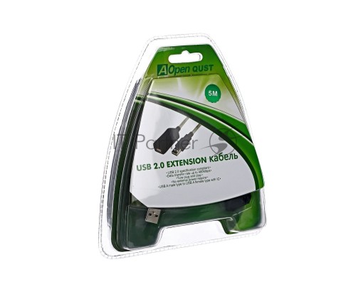 Кабель Aopen/Qust Кабель-адаптер USB2.0-repeater, удлинительный активный <Am-->Af> 5м (ACU823-5M) 6938510851314