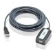 Кабель удлинитель активный(с усилителем) USB 2.0 AM/AF 5m, ATEN UE250-AT, 4 pin, опрессованный, серый