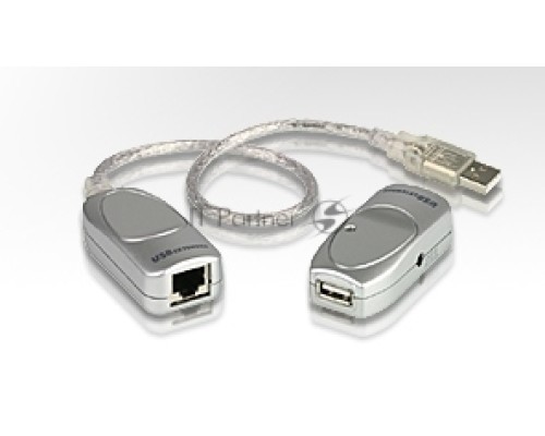 Кабель удлинитель USB 1.1 AM/AF Aten UCE60-AT до 60 метр.(через RJ45, по витой паре. Без патч-корда в комплекте), питание от шины