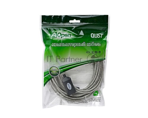 Кабель AM/AF USB2.0 10м Aopen удлинитель активный(с усилителем) USB2.0-repeater, ACU823-10M