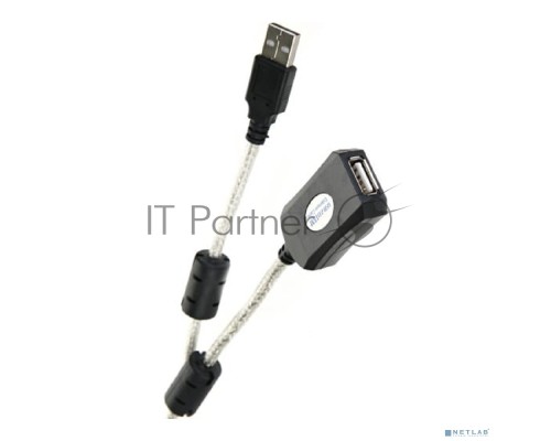 Кабель удлинитель Aopen активный ACU823-15M , USB2.0-repeater AM/AF 15м  