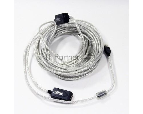 Кабель VCOM VUS7049-15M Кабель-адаптер USB2.0-repeater, удлинительный активный <Am-->Af> 15м