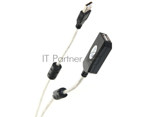 Кабель-адаптер Aopen/Qust USB2.0-repeater, удлинительный активный <Am-->Af> 20м (ACU823-20M) 6938510851345