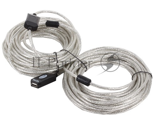 Кабель VCOM VUS7049-20M Кабель-адаптер USB2.0-repeater, удлинительный активный <Am-->Af> 20м
