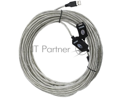 Кабель VCOM VUS7049-20M Кабель-адаптер USB2.0-repeater, удлинительный активный <Am-->Af> 20м