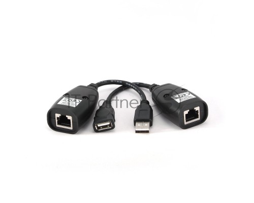 Кабель Gembird UAE-30M USB 2.0 кабель удлинительный AM/AF/RJ45Fx2  по витой паре
