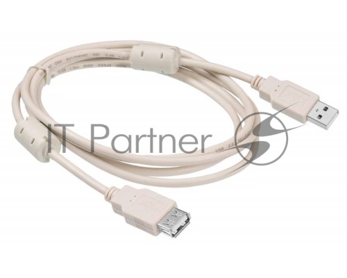 Кабель-удлинитель USB2.0 Buro USB2.0-AM-AF-1.8M-MG A(m)/A(f) (1.8м) феррит.кольца