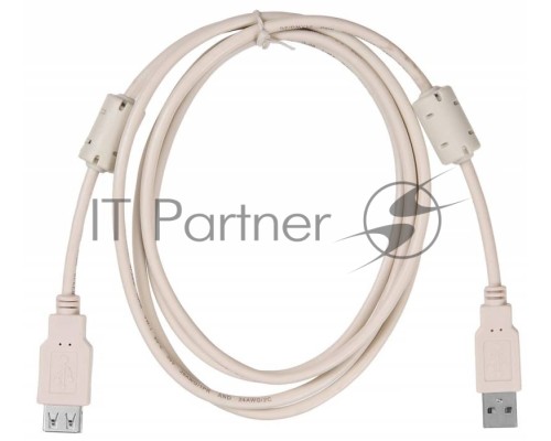 Кабель-удлинитель USB2.0 Buro USB2.0-AM-AF-1.8M-MG A(m)/A(f) (1.8м) феррит.кольца