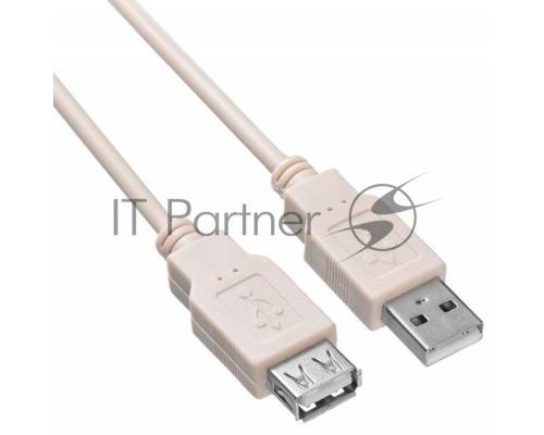 Кабель-удлинитель USB2.0 Buro USB2.0-AM-AF-1.8M-MG A(m)/A(f) (1.8м) феррит.кольца