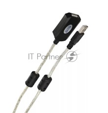 Кабель-адаптер VCOM VUS7049-25M USB2.0-repeater, удлинительный активный <Am-->Af> 25м