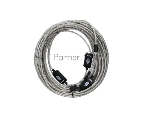 Кабель-адаптер VCOM VUS7049-25M USB2.0-repeater, удлинительный активный <Am-->Af> 25м