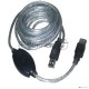 Кабель-адаптер VCOM VUS7049-25M USB2.0-repeater, удлинительный активный <Am-->Af> 25м