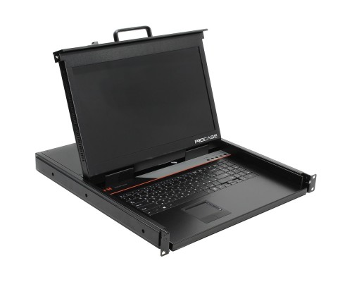 [консоли] ProCase E1701HD Консоль однорельсовая , 1 порт, LCD 17', single rail console, LCD D-Sub, USB, разрешение 1920*1080