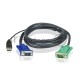 Шнур, мон+клав+мышь USB ATEN, SPHD15=>HD DB15+USB A-Тип, Male-2xMale,  8+4 проводов, опрессованный,   1.8 метр., черный, (2L-5202U)