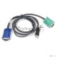 Шнур, мон+клав+мышь USB ATEN, SPHD15=>HD DB15+USB A-Тип, Male-2xMale,  8+4 проводов, опрессованный,   1.8 метр., черный, (2L-5202U)
