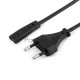 Кабель питания для ноутбуков, аудио/видео техники Gembird PC-184-VDE-0.5М, 0,5м, VDE, 2-pin, черный, пакет      