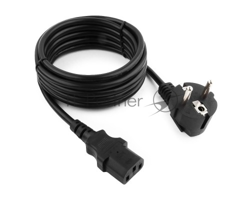 Кабель Кабель питания Gembird 3.0м, черный, с заземлением, пакет PC-186-10