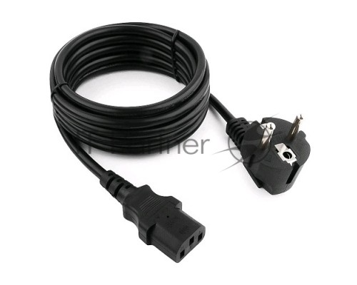 Кабель Кабель питания Gembird 3.0м, черный, с заземлением, пакет PC-186-10