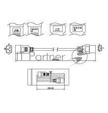 Кабель Hyperline PWC-IEC19-IEC20-1.8-BK Кабель питания IEC 320 C19 - IEC 320 C20 (3x1.5), 1.8 м
