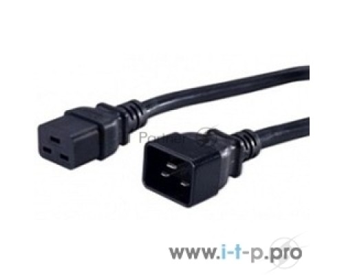 Кабель Hyperline PWC-IEC19-IEC20-1.8-BK Кабель питания IEC 320 C19 - IEC 320 C20 (3x1.5), 1.8 м