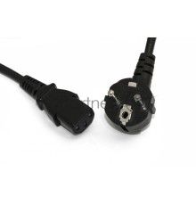 Кабель питания компьютера Hyperline PWC-IEC13-SHM-0.5-BK (Shucko+C13) (3x0.75), 0.5м