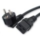 Кабель питания Hyperline PWC-IEC19-SHM-3.0-BK (Shucko+C19) (3x1.5), 3м