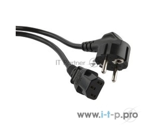 Кабель питания компьютера Hyperline PWC-IEC13-SHM-1.0-BK (Shucko+C13) (3x0.75), 1.0м