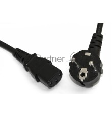 Кабель питания компьютера Hyperline PWC-IEC13-SHM-3.0-BK (Shucko+C13) (3x1.0), 3 м