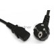 Кабель питания компьютера Hyperline PWC-IEC13-SHM-3.0-BK (Shucko+C13) (3x1.0), 3 м