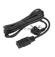 Кабель питания Hyperline PWC-IEC19-SHM-5.0-BK (Shucko+C19) (3x1.5), 5м