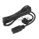 Кабель питания Hyperline PWC-IEC19-SHM-5.0-BK (Shucko+C19) (3x1.5), 5м