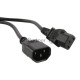 Кабель питания Hyperline монитор-компьютер IEC 320 C13 - IEC 320 C14 (3x0.75), 3 м