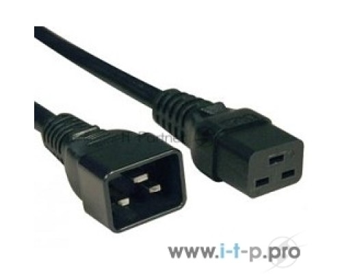 Кабель Hyperline PWC-IEC19-IEC20-5.0-BK Кабель питания IEC 320 C19 - IEC 320 C20 (3x1.5), 5 м
