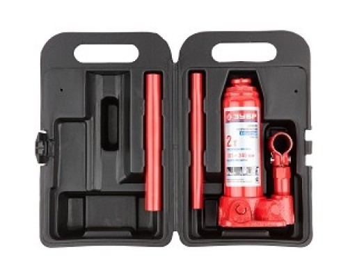 [Домкраты] ЗУБР Профессионал Домкрат гидравлический бутылочный T50, 2т, 180-347мм, в кейсе, [43060-2-K_z01]