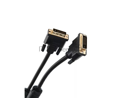 Кабель VCOM DVI<-->DVI Dual Link (25M-25M), 3m, 2 фильтра, позолоченные контакты