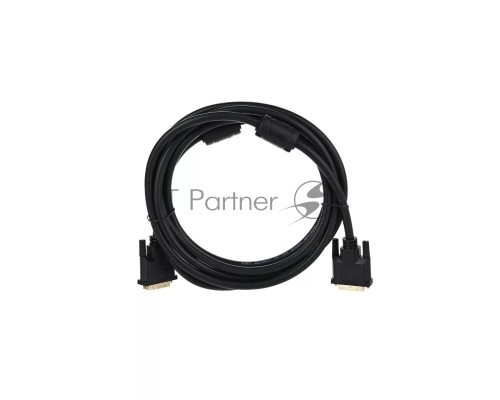 Кабель VCOM DVI<-->DVI Dual Link (25M-25M), 3m, 2 фильтра, позолоченные контакты