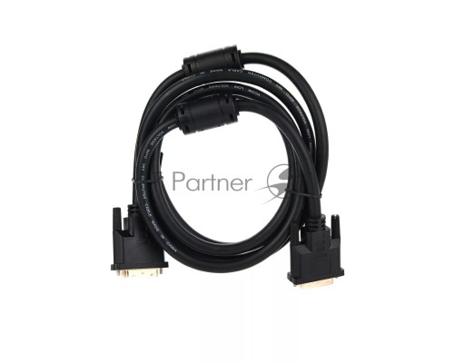 Кабель DVI 1.8м VCOM DVI-DVI Dual Link 25M-25M, 2 фильтра, VDV6300-1.8M