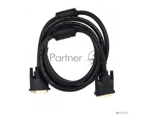 Кабель DVI 1.8м VCOM DVI-DVI Dual Link 25M-25M, 2 фильтра, VDV6300-1.8M