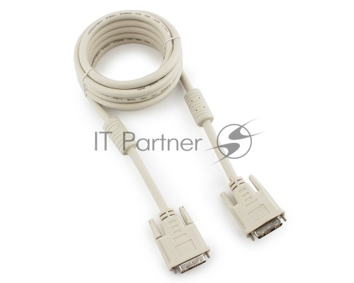 Кабель DVI-D single link Gembird, 3м, 19M/19M экран, феррит.кольца, пакет CC-DVI-10