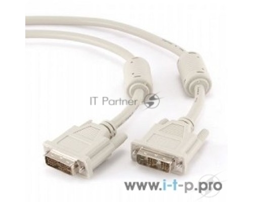 Кабель DVI-D single link Gembird, 3м, 19M/19M экран, феррит.кольца, пакет CC-DVI-10