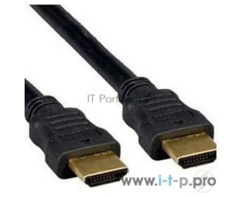 Кабель HDMI Cablexpert CC-HDMI4F-10, 19M/19M, v2.0, медь, позол.разъемы, экран, плоский кабель, 3м, черный, пакет