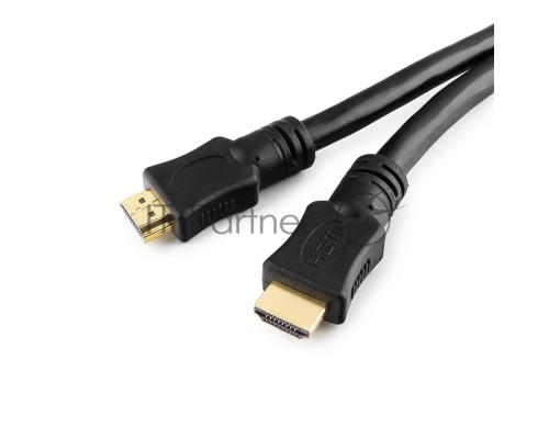 Кабель HDMI Cablexpert CC-HDMI4-20M, 19M/19M, v2.0, медь, позол.разъемы, экран, 20м, черный, пакет