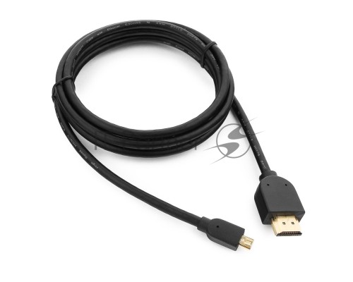 Кабель HDMI-microHDMI Cablexpert CC-HDMID-6, 19M/19M, v2.0, медь, позол.разъемы, экран, 1.8м, черный, пакет Кабель HDMI-microHDMI Cablexpert CC-HDMID-6, 19M/19M, v2.0, медь, позол.разъемы, экран, 1.8м, черный, пакет