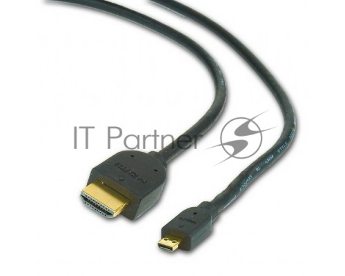 Кабель HDMI-microHDMI Cablexpert CC-HDMID-6, 19M/19M, v2.0, медь, позол.разъемы, экран, 1.8м, черный, пакет Кабель HDMI-microHDMI Cablexpert CC-HDMID-6, 19M/19M, v2.0, медь, позол.разъемы, экран, 1.8м, черный, пакет