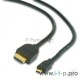 Кабель HDMI-microHDMI Cablexpert CC-HDMID-6, 19M/19M, v2.0, медь, позол.разъемы, экран, 1.8м, черный, пакет