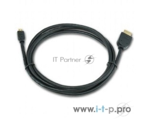 Кабель HDMI-microHDMI Cablexpert CC-HDMID-6, 19M/19M, v2.0, медь, позол.разъемы, экран, 1.8м, черный, пакет Кабель HDMI-microHDMI Cablexpert CC-HDMID-6, 19M/19M, v2.0, медь, позол.разъемы, экран, 1.8м, черный, пакет