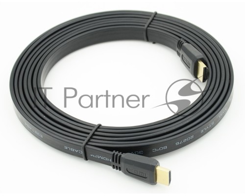 Кабель HDMI 3м SIEMAX FLAT 19M - 19M плоский, черный