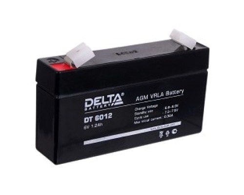 [батареи] Delta DT 6012 (1,2 Ач, 6В) свинцово- кислотный аккумулятор  